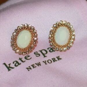 Rare Kate Spade “Steal the Spotlight” Ivory/Cream Halo Stud Earrings